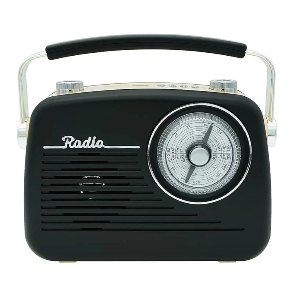 Φορητό επαναφορτιζόμενο ραδιόφωνο retro CMiK MK-2181BT Μαύρο