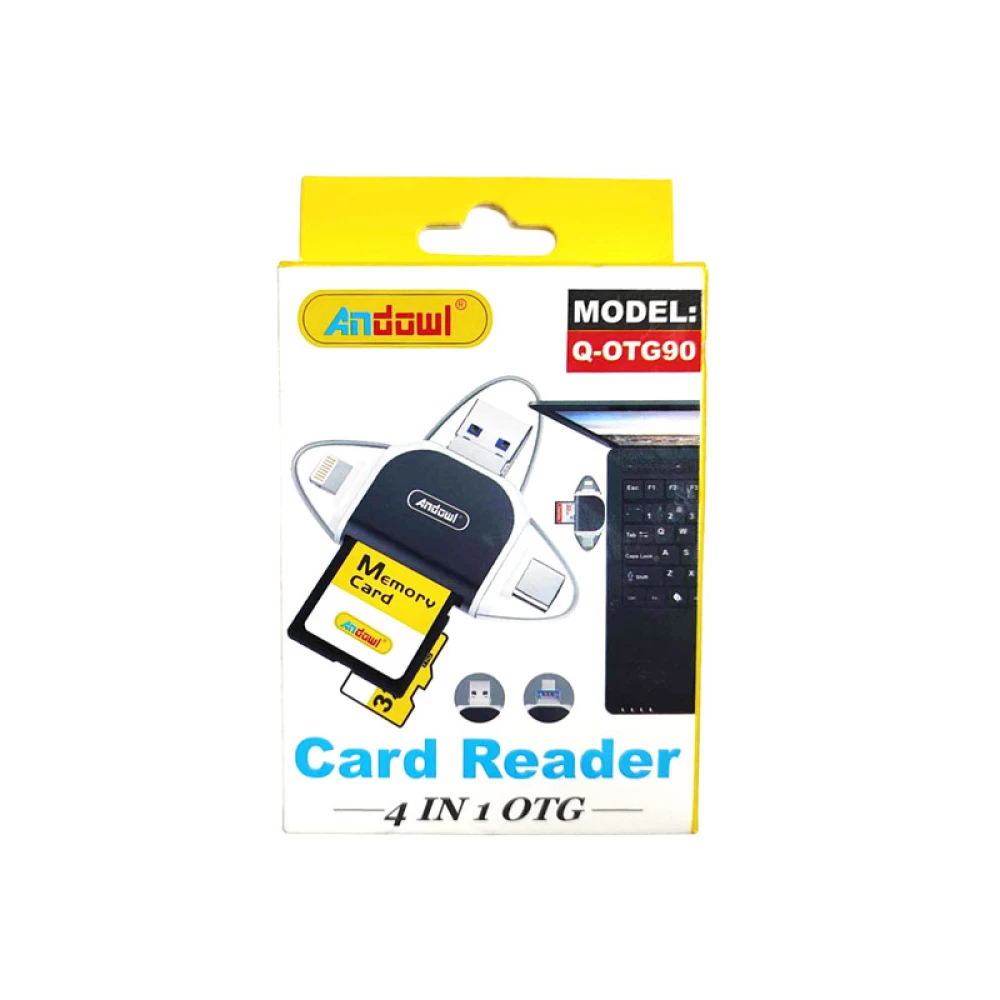 Card Reader  4 σε 1 OTG – Συσκευές ανάγνωσης καρτών μνήμης με 3 υποδοχές  Q-OTG90