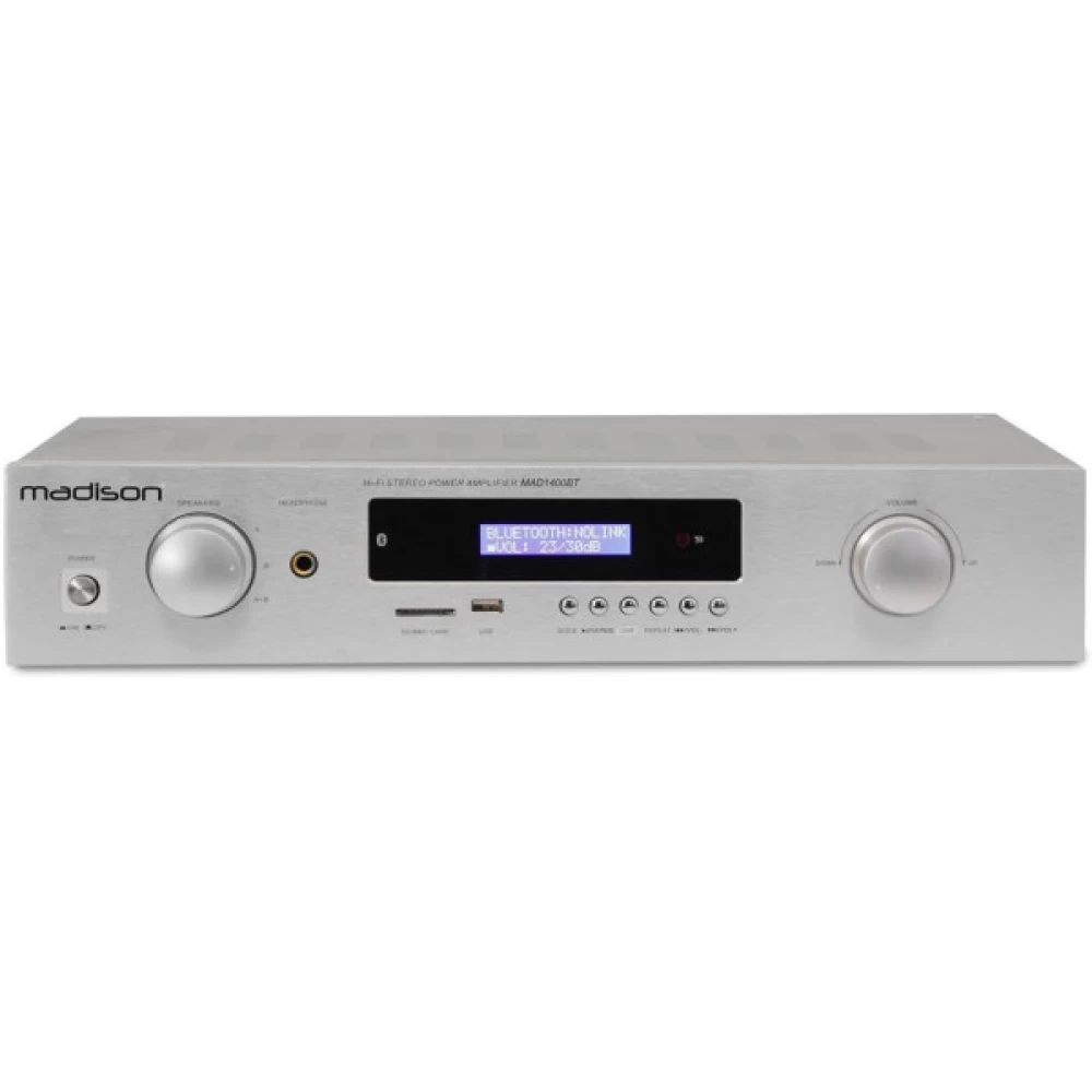 Ενισχυτής Hi-Fi 2 x 150Rms A+B Bluetooth &Ραδιόφωνο Madison MAD1400-SIL